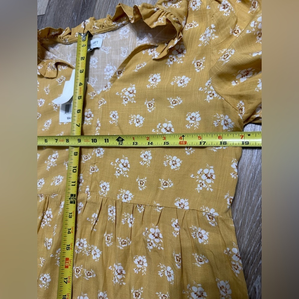 🛍️ True Craft NEW gold floral dress - Picture 4 of 7